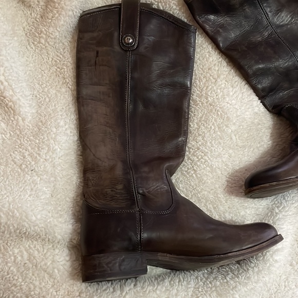 Frye Melissa Button Pull On Riding Boots - Style 77167 6.5size - Picture 2 of 11